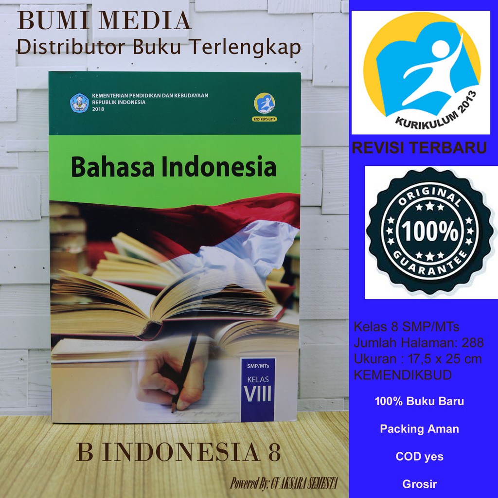 Jual Buku Siswa SMP Kelas 8 VIII Pelajaran Bahasa Indonesia Kurikulum ...