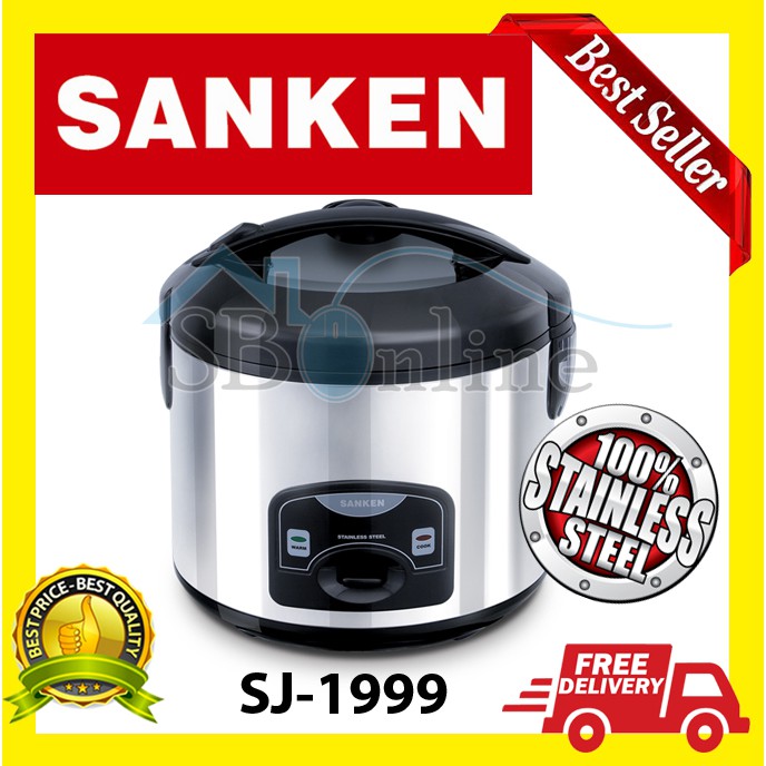 Jual Sanken Rice Cooker 1.8L SJ1999 Stainless Steel Shopee Indonesia