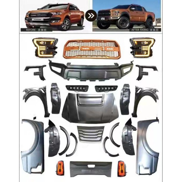 Jual BODYKIT FORD RANGER UPGRADE F150 BAHAN BESI | Shopee Indonesia