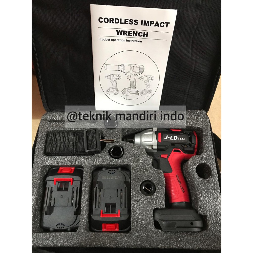 Jual Impact Wrench Cordless Brushless Bor Baterai JV88 48 Volt 48V -JLD ...