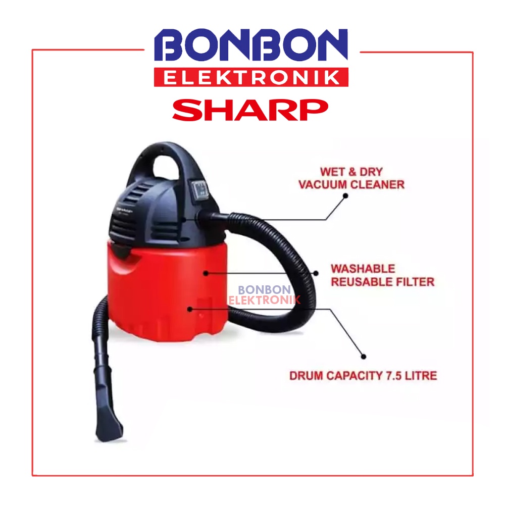 Jual Sharp Wet and Dry Vacuum Cleaner EC-CW60 / ECCW60 Penyedot Debu ...