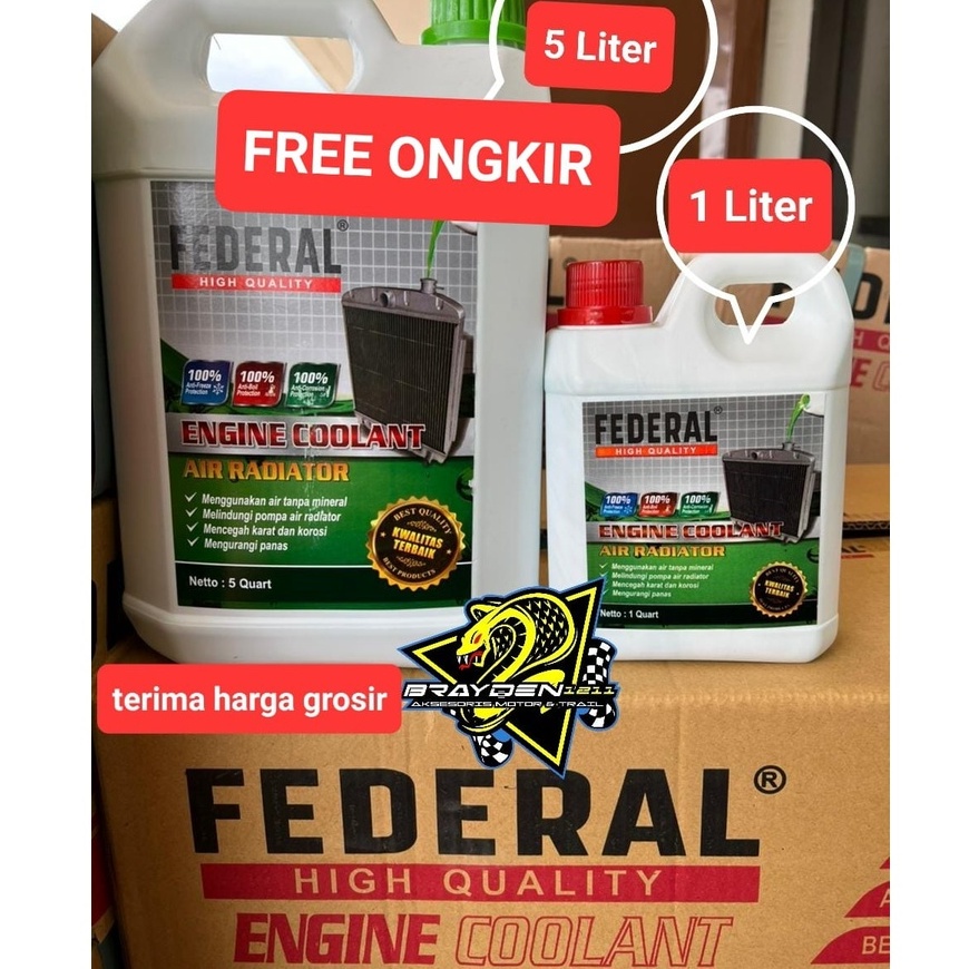 Jual AIR RADIATOR ENGINE COOLANT 1 LITER FEDERAL HIGH QUALITY/CAIRAN ...
