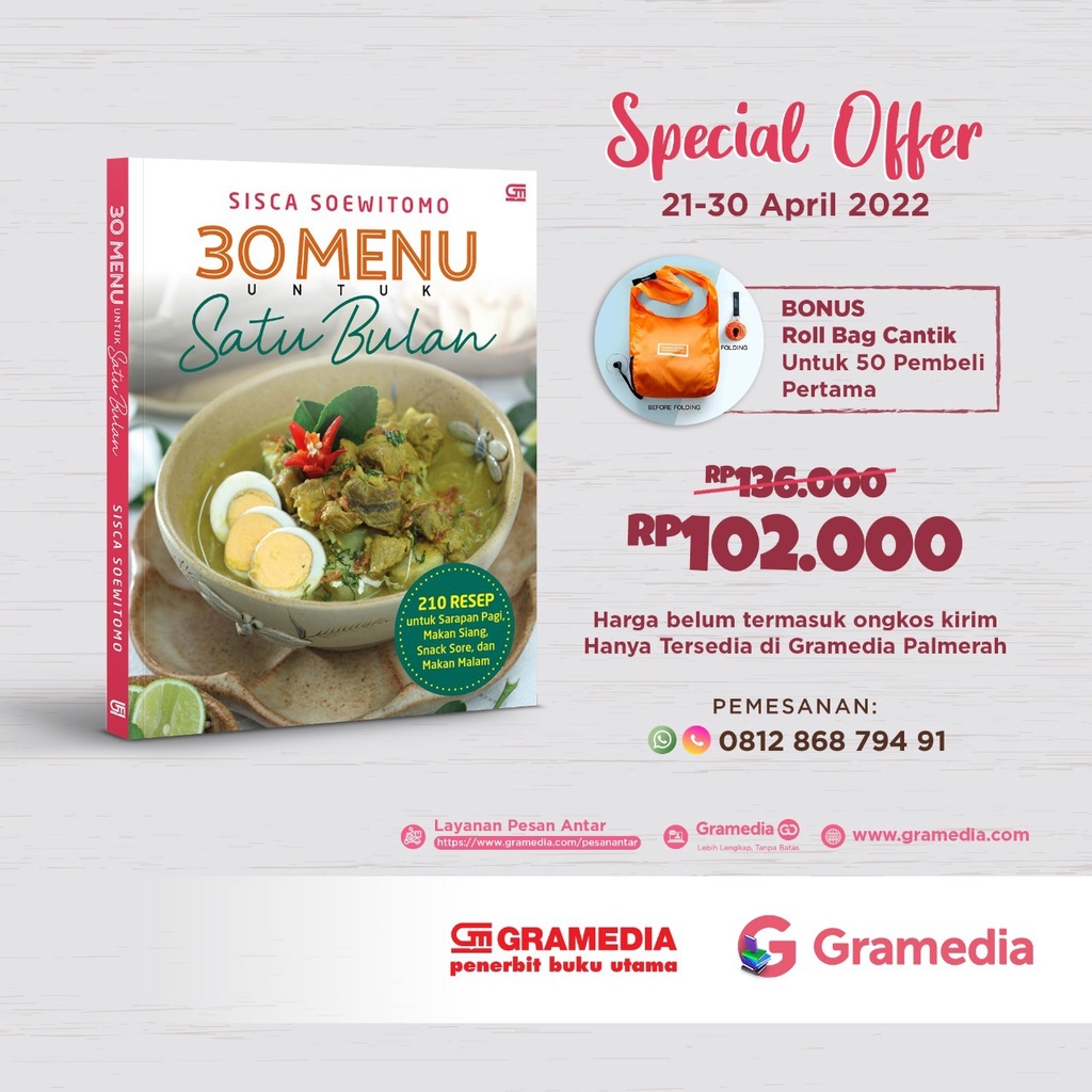 Jual 30 Menu Untuk 1 Bulan (Bonus Roll Bag - Selama Persediaan Masih ...