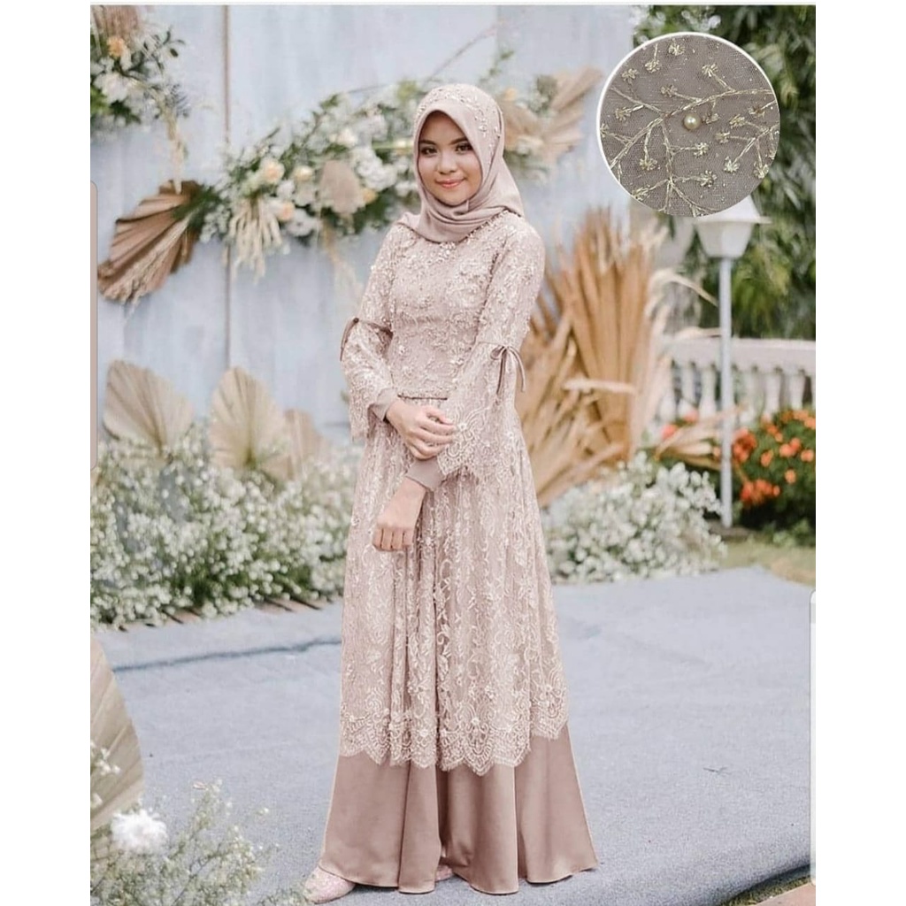 Jual GAMIS BROKAT TILE IMPORT PREMIUM MAXY DRESS PEFIRA BAHAN TILE ...