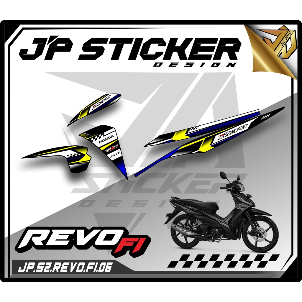 Jual REVO STICKER STRIPING REVO FI - STICKER MOTOR HONDA REVO FI NEW ...