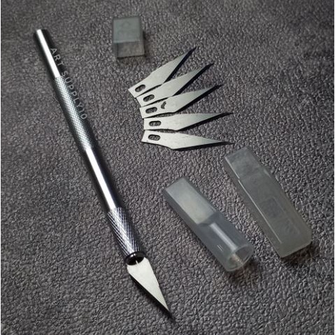 Jual Cutter pen set Pisau Ukir Seni Hobby Crafting Art Knife Metal ...