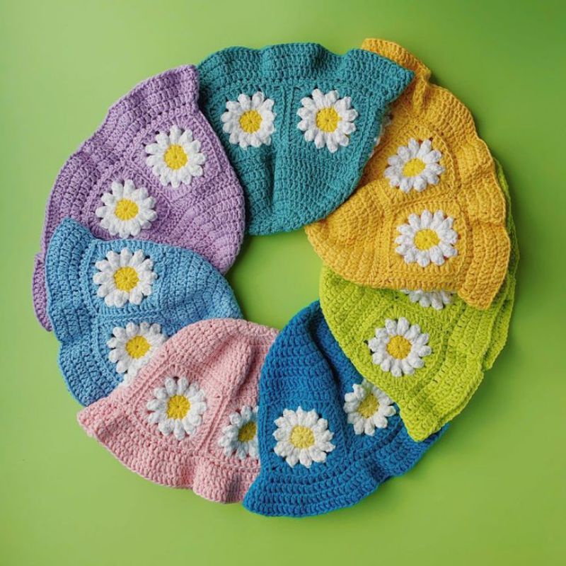 Jual Topi Rajut Daisy [Custom Warna] | Shopee Indonesia