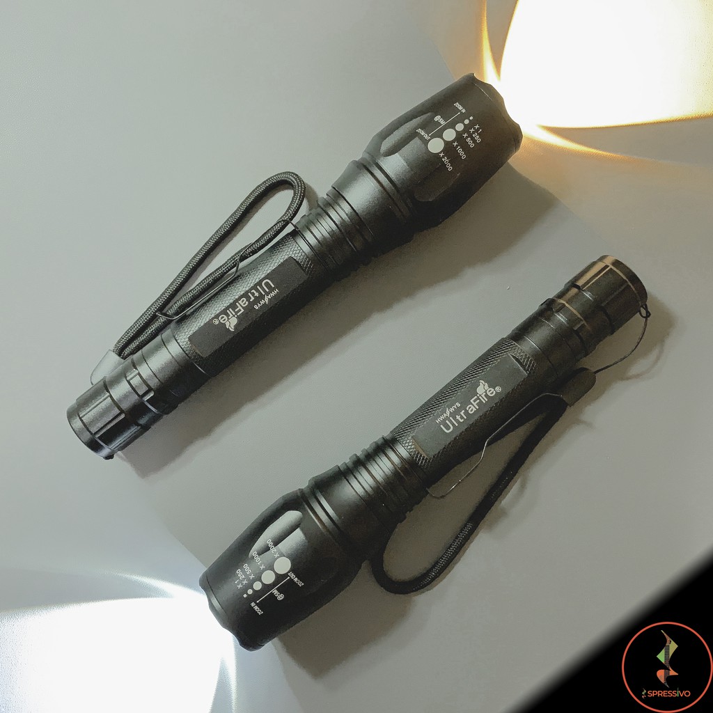 Jual Senter LED ultrafire police panjang besar cree XML T6 18650 zoom ...
