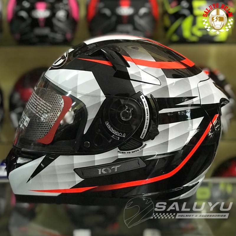 Jual HELM KYT K2 RIDER BLACK PANTHER / VENOM / DIAMOND / SOLID / FULL ...