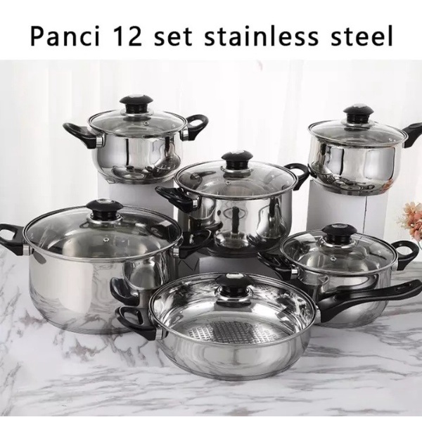 Jual Paket Panci In Panci Set Serbaguna Panci Set Stainless Steel Anti Karat Tg Shopee