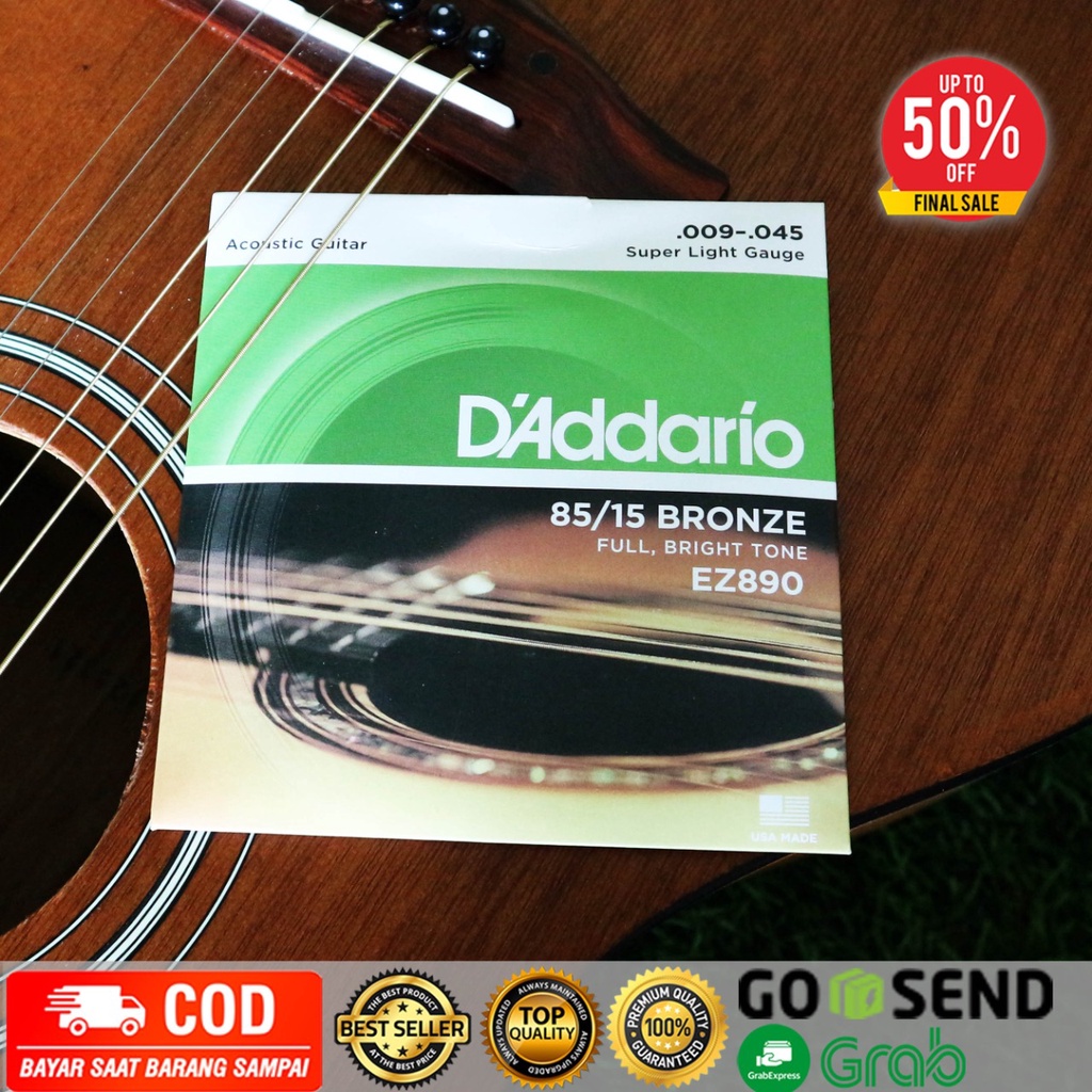 Jual Senar Gitar Akustik String D'addario Daddario Bronze EZ890 009 1