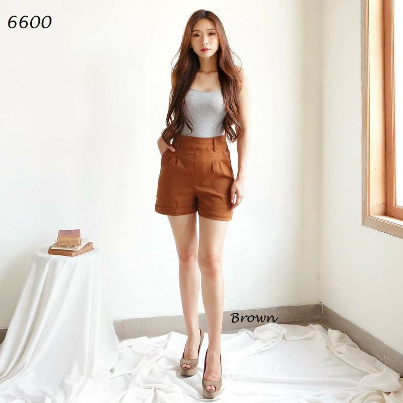Jual Celana clana pendek polos kain gemes casual midi pants hotpants ...