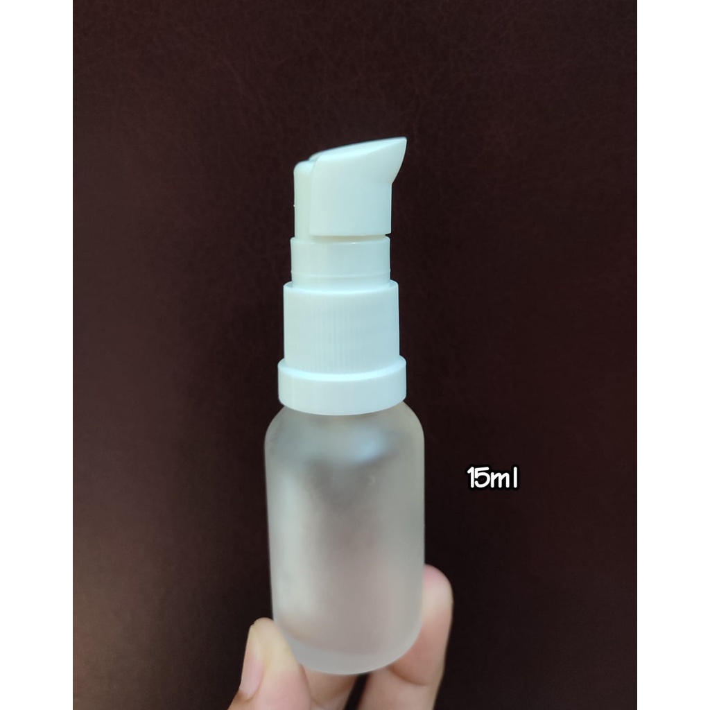Jual Botol 15ml Toner Hair Tonic Glass Pump Treatment Botol Skincare ...