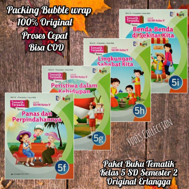 Jual Paket tematik SD kelas 5 semester 2 kurikulum 2013 revisi | Shopee ...