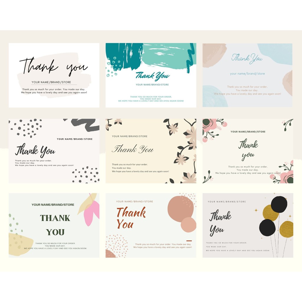 Jual KARTU UCAPAN TERIMAKASIH/ STICKER UCAPAN TERIMAKASIH | Shopee