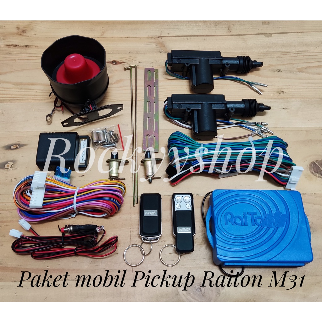 Jual Paket Alarm Mobil Pickup Merek Raiton Dan Central Lock Pintu Dan