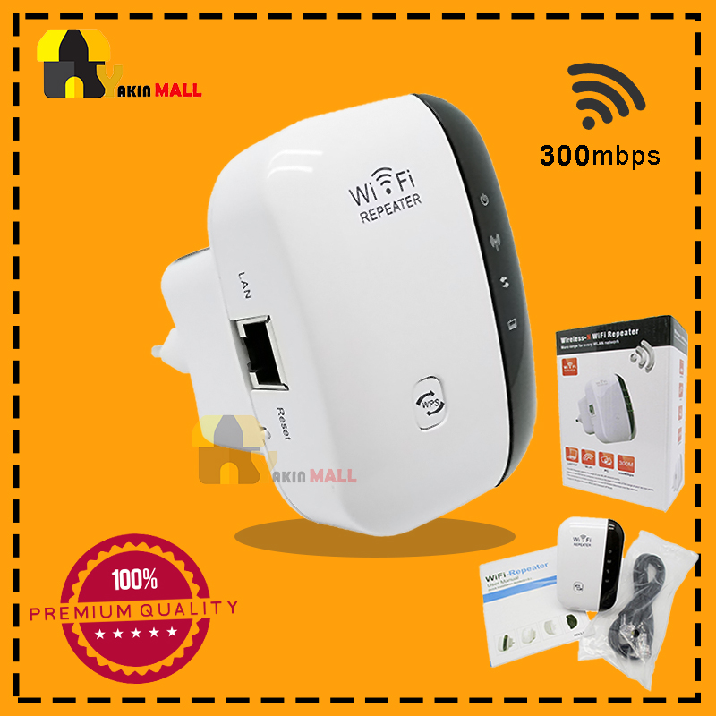 Jual WIFI Repeater 300Mbps Wireless WiFi Signal Range Extender 802.11N ...