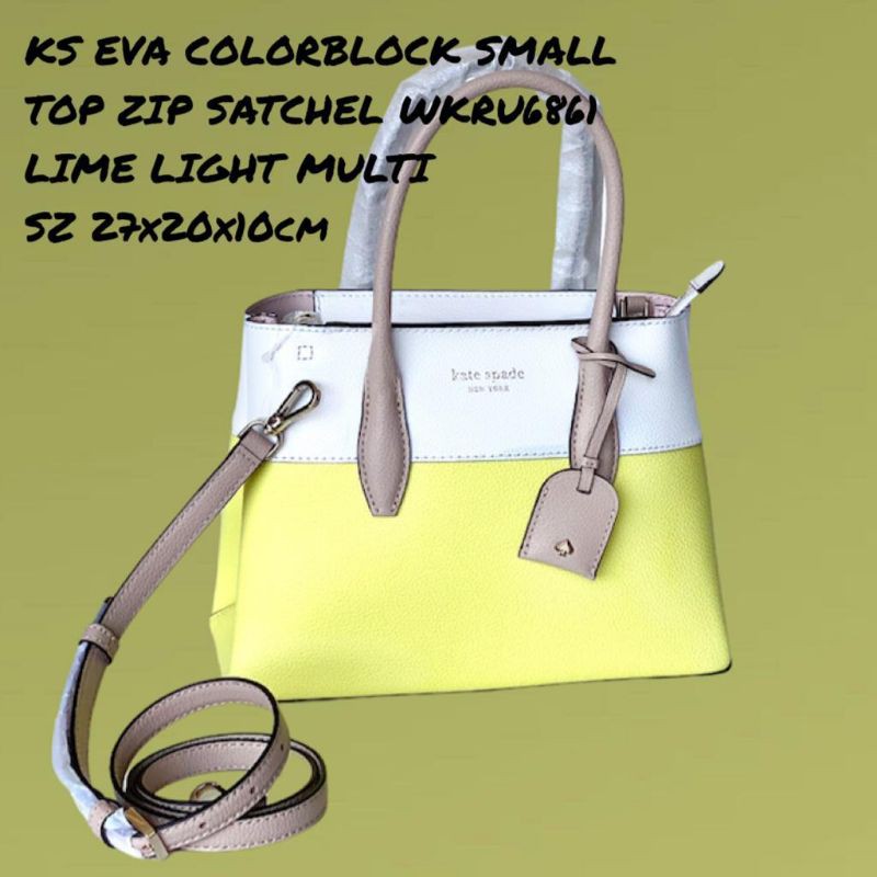 Eva colorblock small 2024 top zip satchel