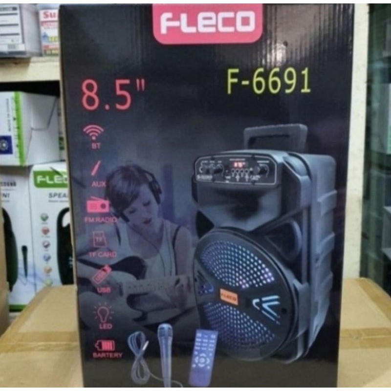 Jual speaker bleutooth Fleco f-6691 free mic | Shopee Indonesia