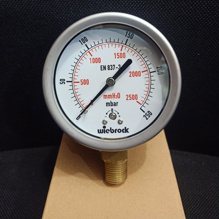 Jual Low Pressure Gauge / Indicator manometer 250 mbar diameter 4 ...