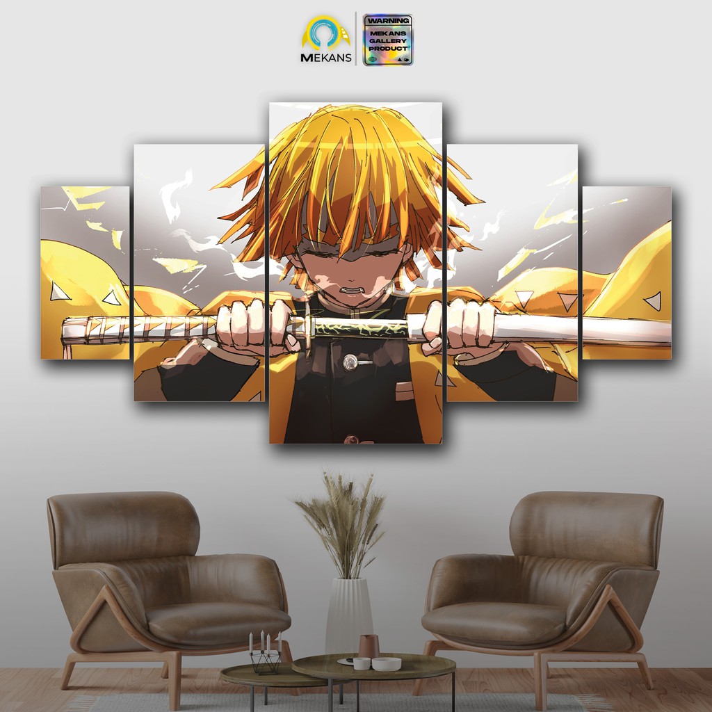 Jual MEKANS 1 SET Pajangan Hiasan dinding DEMON SLAYER ZENITSU Poster