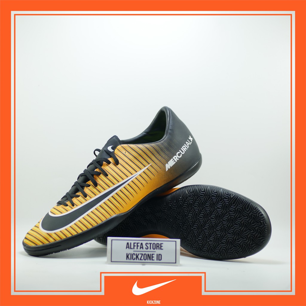 Sepatu Futsal Nike Mercurialx Victory VI IC Original Yellow Black 831966801 Nike Mercurial