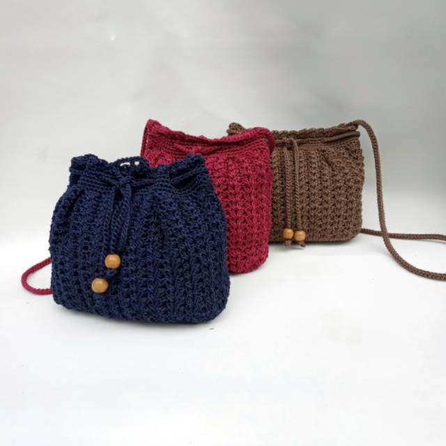Jual Tas rajut gaul selempang wanita murah nylon | Shopee Indonesia