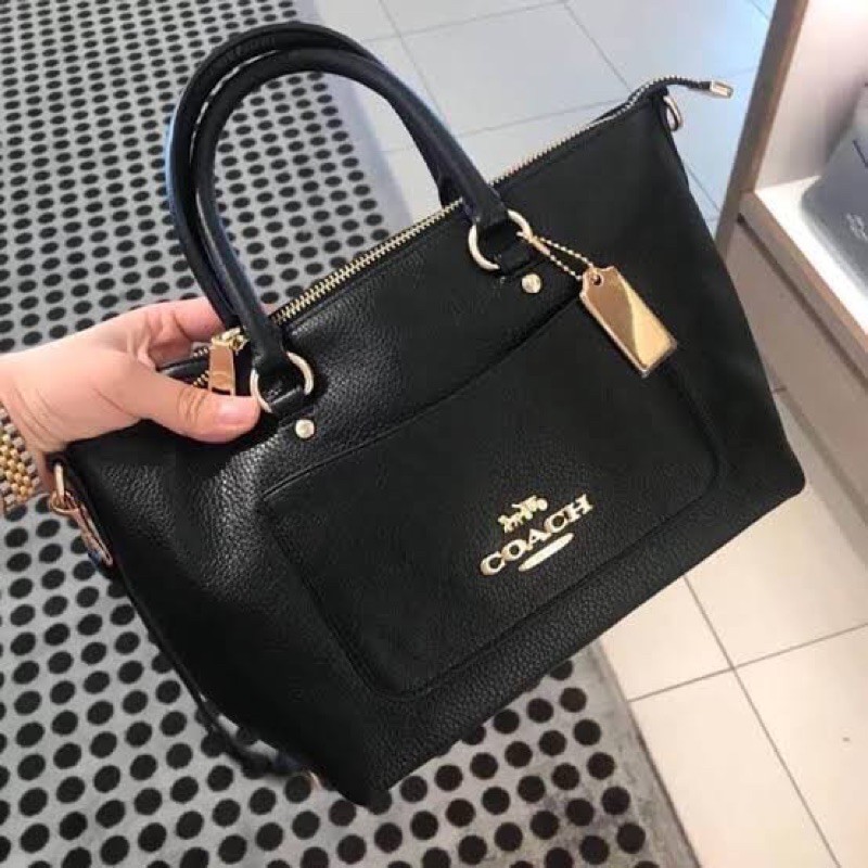 Coach mini emma satchel black clearance