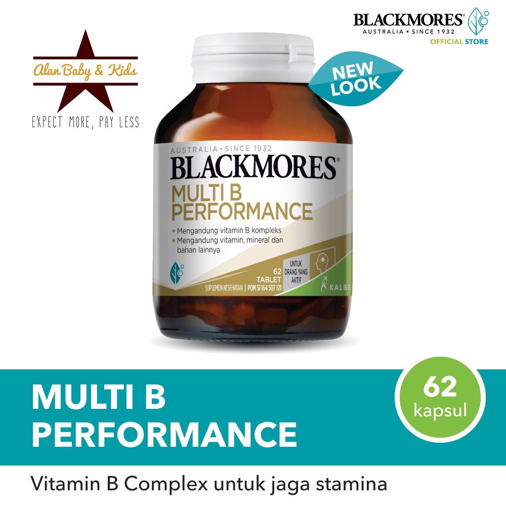 Jual Blackmores Multi B Performance 62 Dan 30 Tablet (Sertakan Packing ...