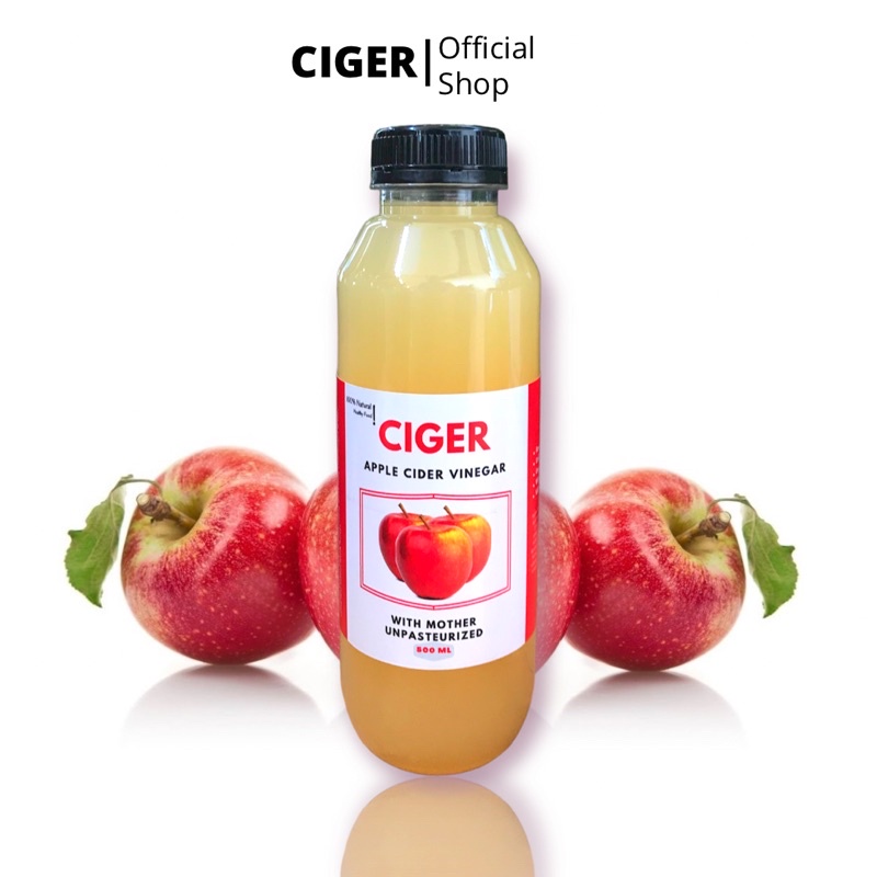 Jual Ciger Apple Cider Vinegar Cuka Apel Alami 500 ml with Mother