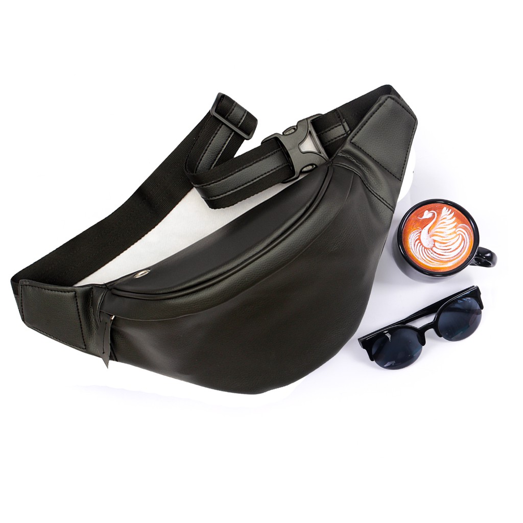Tas Selempang Slingbag Waistbag Wenang Leather Pria dan Wanita Kulit PU