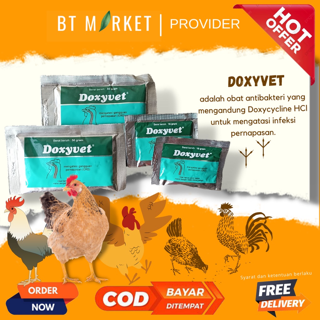 Jual Doxyvet 50 Gram Obat Ngorok Ayam Gangguan Pernafasan CRD | Shopee ...
