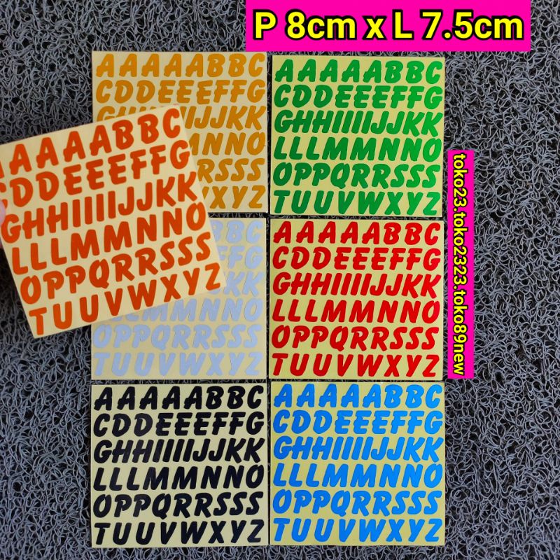 Jual stiker huruf abc stiker abjad stiker cutting motor | Shopee Indonesia