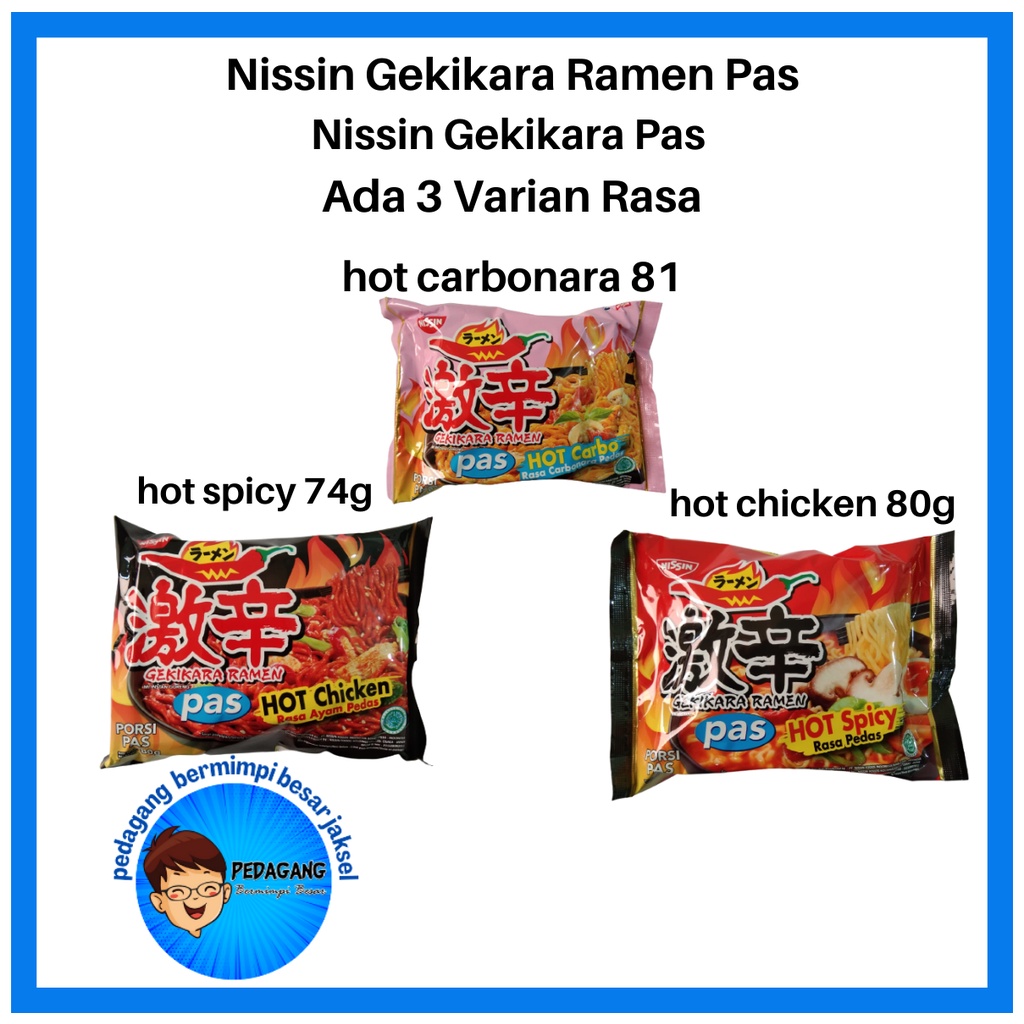 Jual Nissin Gekikara Ramen Pas Nissin Gekikara Pas Ada 3 Varian Rasa