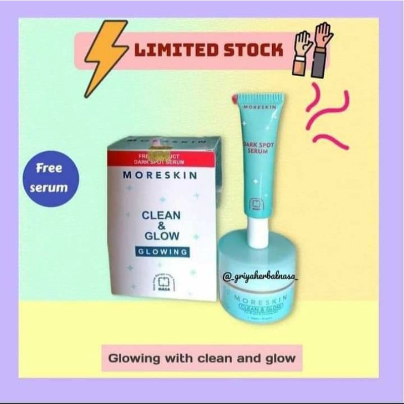 Jual MORESKIN CLEAN & GLOW / CLEAN & GLOW KEMASAN BARU Shopee Indonesia