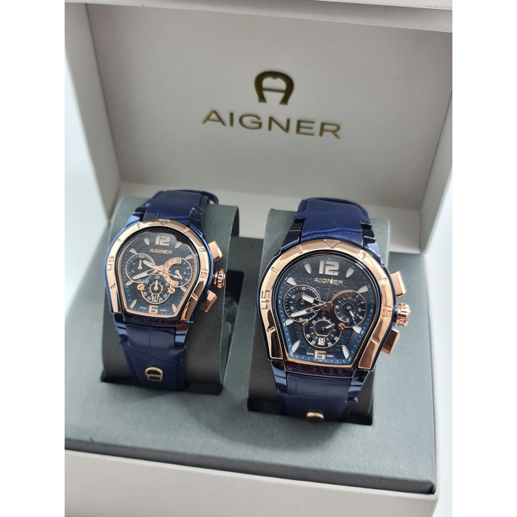 Jual Jam Tangan Aigner Pasangan Jam Tangan Couple Tali Kulit