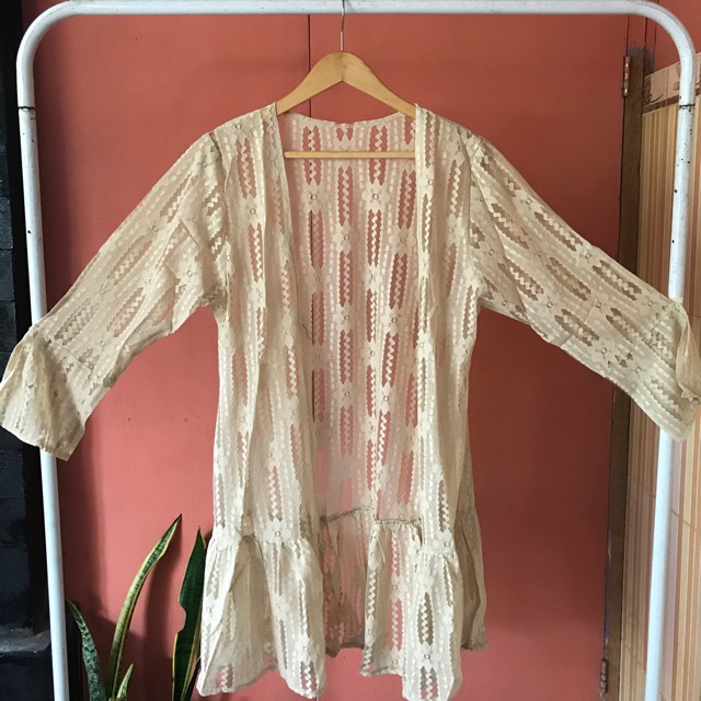 Jual OUTER BROKAT BRUKAT BROKLAT KREM | Shopee Indonesia