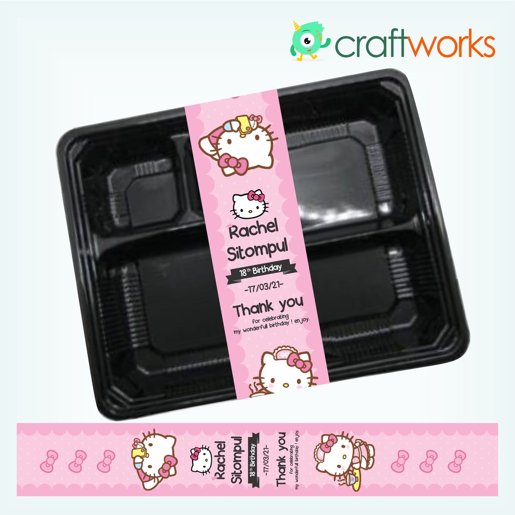 Jual LABEL KOTAK BENTO - CUSTOM | Shopee Indonesia