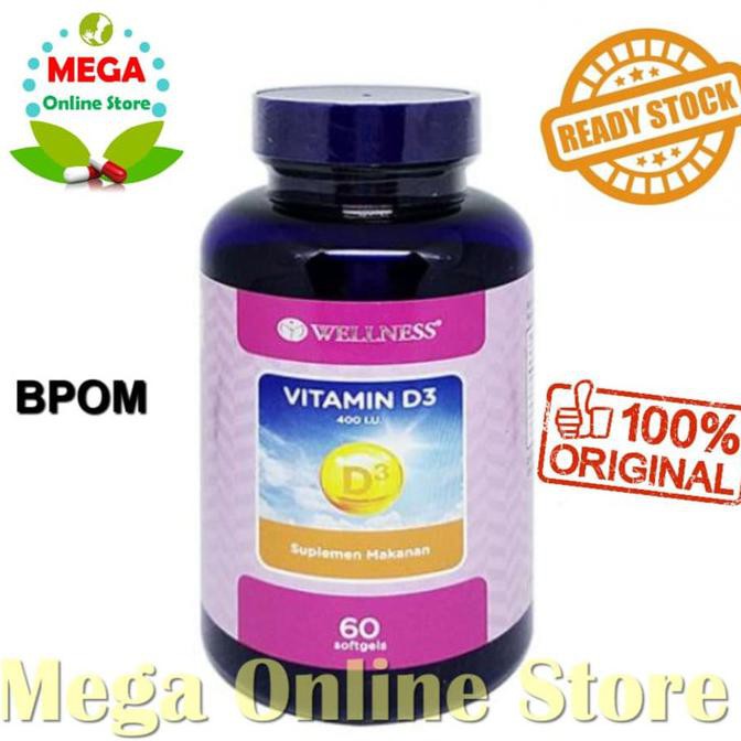 Jual vitamin bpom wellness vitamin d3 400 iu 60 kapsul multivitamind