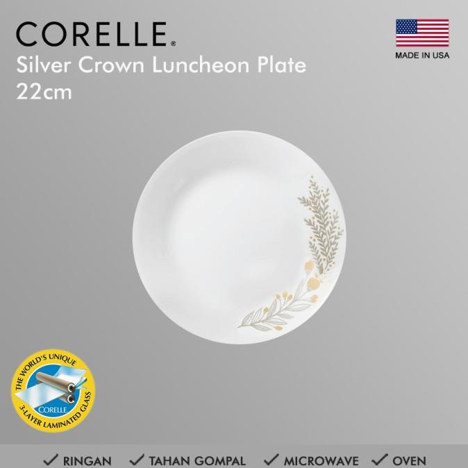 Jual CORELLE SILVER CROWN Luncheon Plate 22cm | Shopee Indonesia