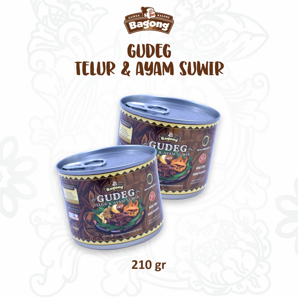 Jual Gudeg Bagong TELUR AYAM SUWIR 210 gram Free Bubble Wrap Gratis