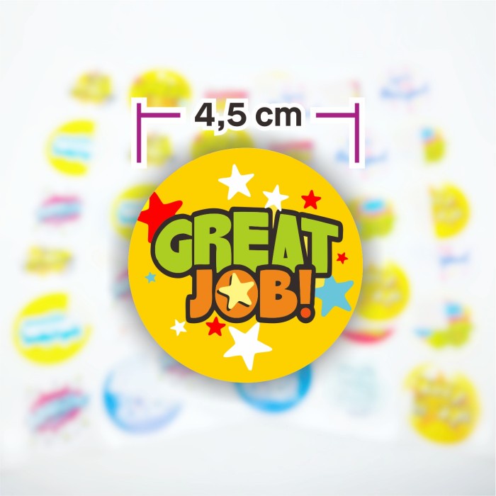 Jual Sticker Label Reward Quote Stiker Kalimat Penghargaan Diameter 4,5 ...