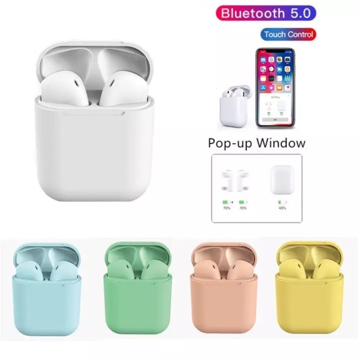 Jual earphone InPods i12 simple/headset bluetooth ios/android TWS