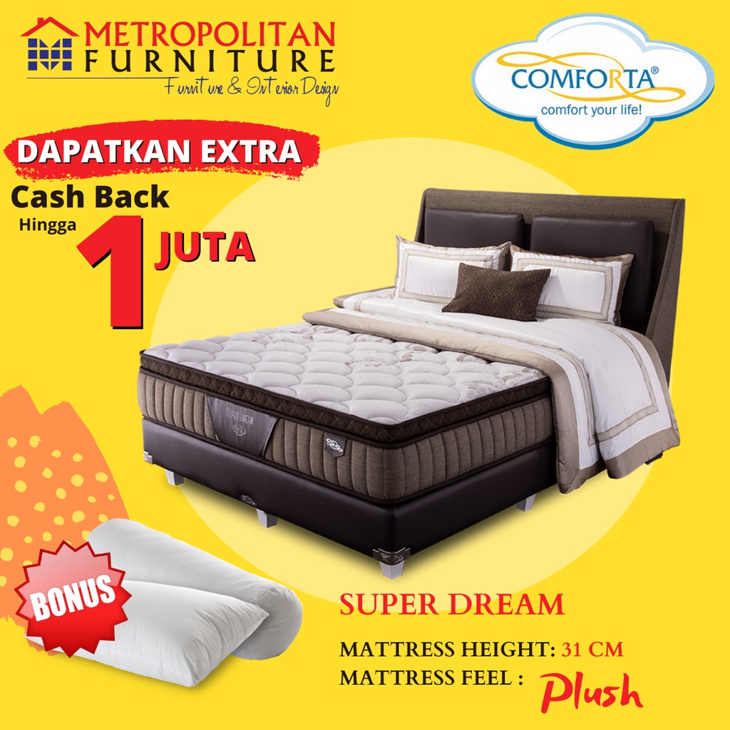 Jual Kasur SpringBed Comforta Super Dream FULL SET Spring Bed Matras ...