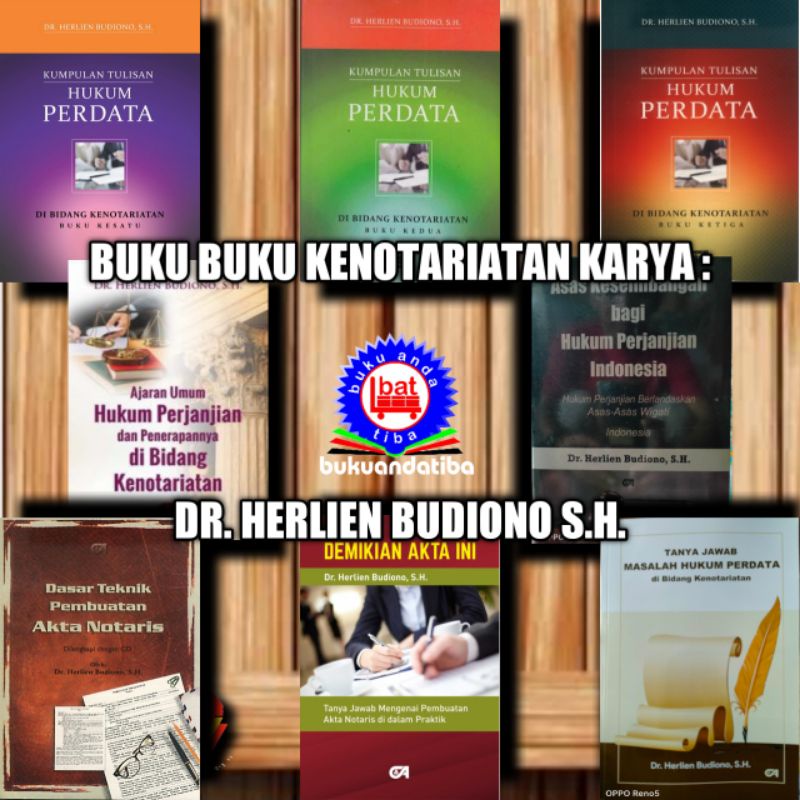 Jual BUKU BUKU HUKUM PERDATA BIDANG KENOTARIATAN - Dr. Herlien Budiono ...