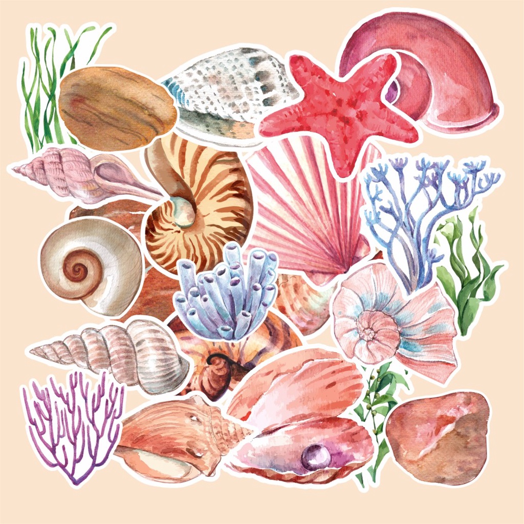 Jual ( 50 pcs )stiker murah tema HEWAN LAUT | Shopee Indonesia