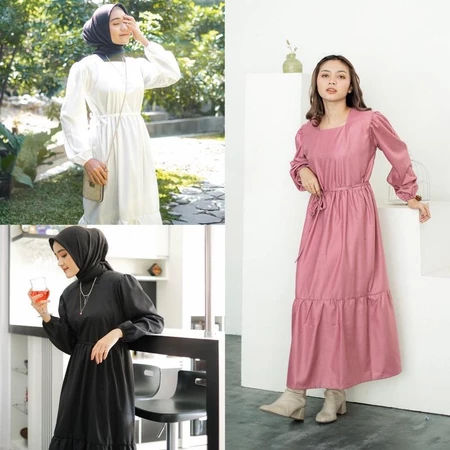 Marmaxy Maxi Dress Muslim tampilan depan