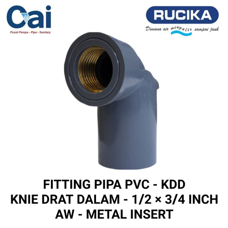 Jual Grosir Faucet Elbow Metal Insert Knie Drat Dalam Metal Kdd X Inch Aw