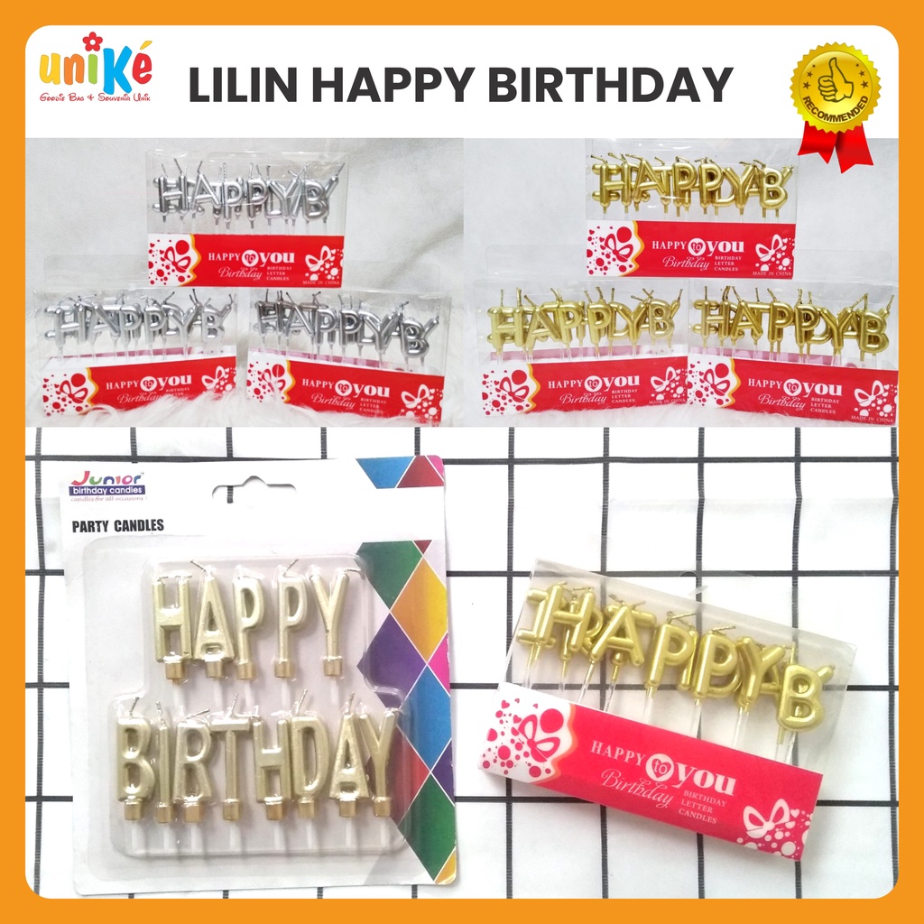 Jual LILIN ULANG TAHUN Huruf HAPPY BIRTHDAY Perlengkapan Pesta Ulang