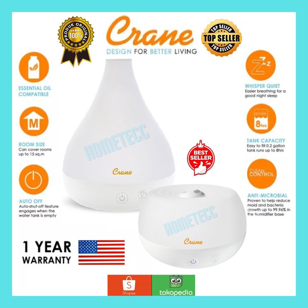Jual CRANE HUMIDIFIER USA Personal and Aroma Diffuser 2 in 1 | Shopee ...